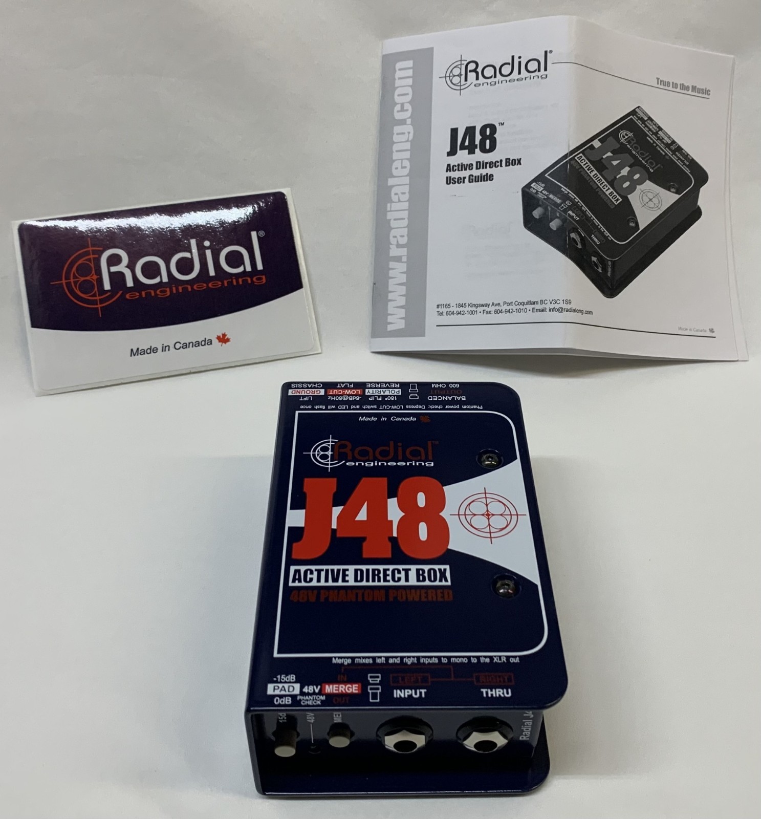 Radial J48 Phantom Powered Active Direct Box
