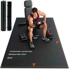 Large Exercise Mat for Home Gym Garage Flooring Non-Slip,Cardio,Jump Rope,Weight