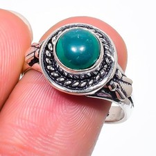 Green Onyx Gemstone 925 Sterling Silver Jewelry All Size Ring For Gift