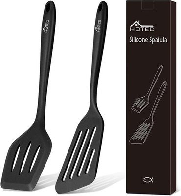 Food Grade Silicone Spatula Set with Slotted Kitchen Utensils for Baking Cook...