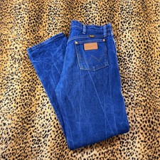 Vintage Wrangler Cowboy Cut 13MWZ Blue Denim Jeans 34x32 Made in Mexico
