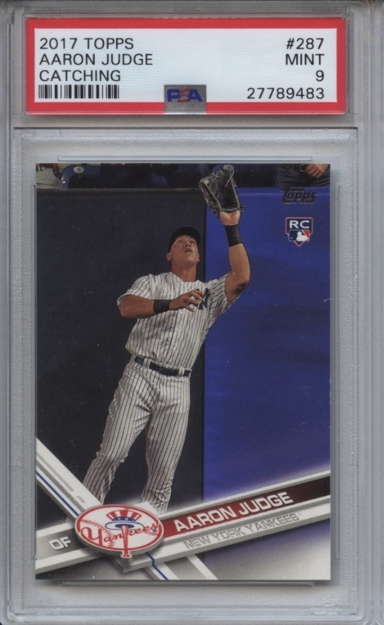 2017 Topps 287 Aaron Judge Catching PSA 9 Mint RC | eBay