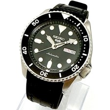 SEIKO 5 Sports Automatic Men's Watch Black Dial Black Bezel 4R36-07G0