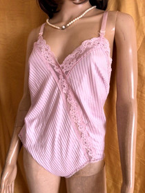 VTG MOVIE STAR LINGERIE SLEEPWEAR STRIPED LAVENDER SZ 36