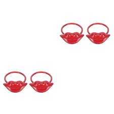 4 pcs Valentine's Day Lip Shaped Napkin Rings Dining Table Napkin Rings
