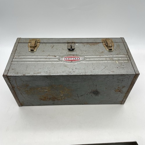 Vintage 1950er Craftsman 6500 Mechaniker Werkzeugkiste mit Metall Tablett Werkzeugkiste frühes Logo - Bild 11 von 14