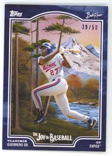 VLADMIR GUERRERO SR.  2025 Topps Bob Ross The Joy of Baseball Blue /50 #59 Expos