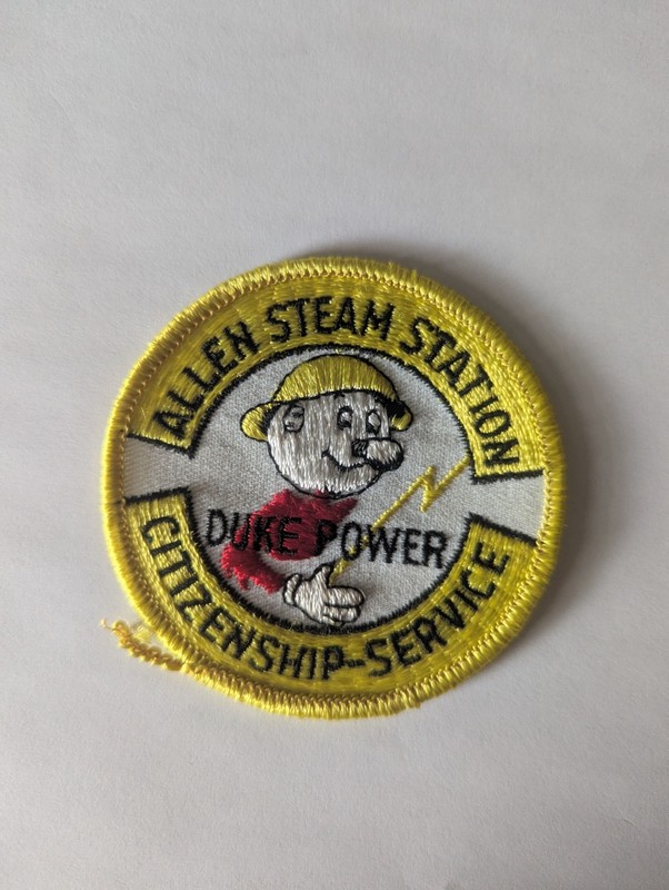 Duke Power Citizen Service  Patch Belmont NC