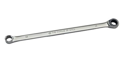 Britool Hallmark extra langer flacher Luftfahrt Ringschlüssel mit Ratschenring 10-19m