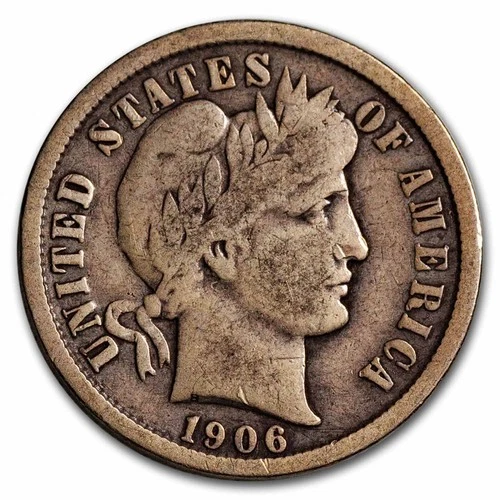 1906-O Barber Dime VG