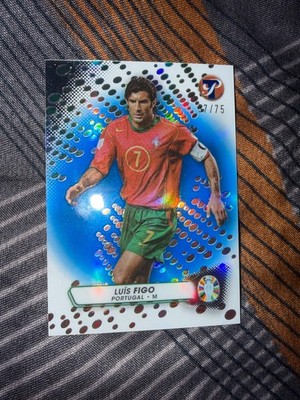 2023 Topps Pristine Road to UEFA Euro 2024 - Luis Figo #136 Blue Refractor /75