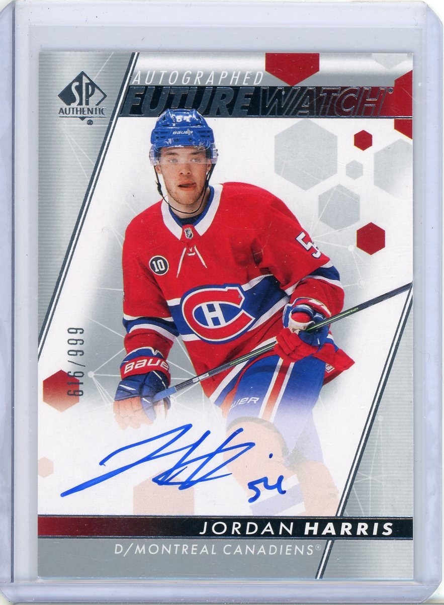 2022-23 SP Authentic Future Watch Autographs #124 Jordan Harris RC AUTO /999