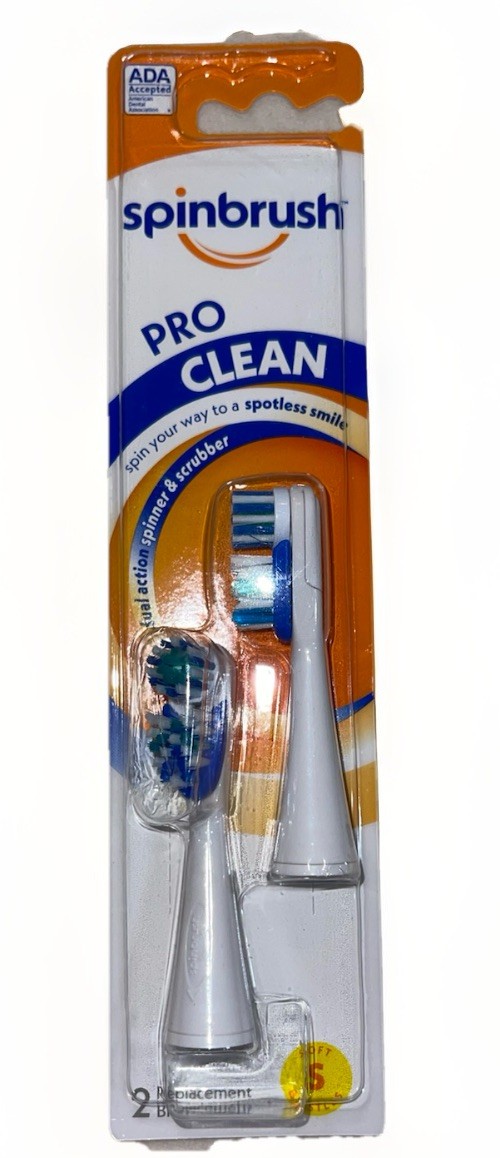 NEW Arm & Hammer Spinbrush Pro Clean Toothbrush 2 Replacemen