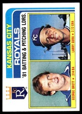 Royals   Checklist George Brett  Larry Gura TL, CL 1982 Topps #96 Royals