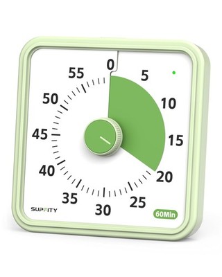 8 Zoll großer visueller Timer für Kinder 60 Minuten Klassenzimmer 8 Zoll, grün-grün