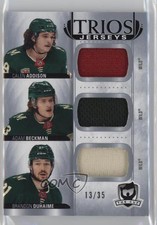 2021 The Cup Trios Jerseys 13/35 Calen Addison Adam Beckman Brandon Duhaime 0n64