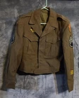 US Military WW2 Ike Jacket Wool 1944 Size 38 38R With Patches Sergeant Europe