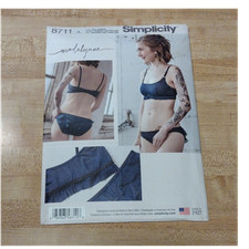 Simplicity 8711 Bra  Panties Sewing Pattern Madalynne Monowire All Sizes