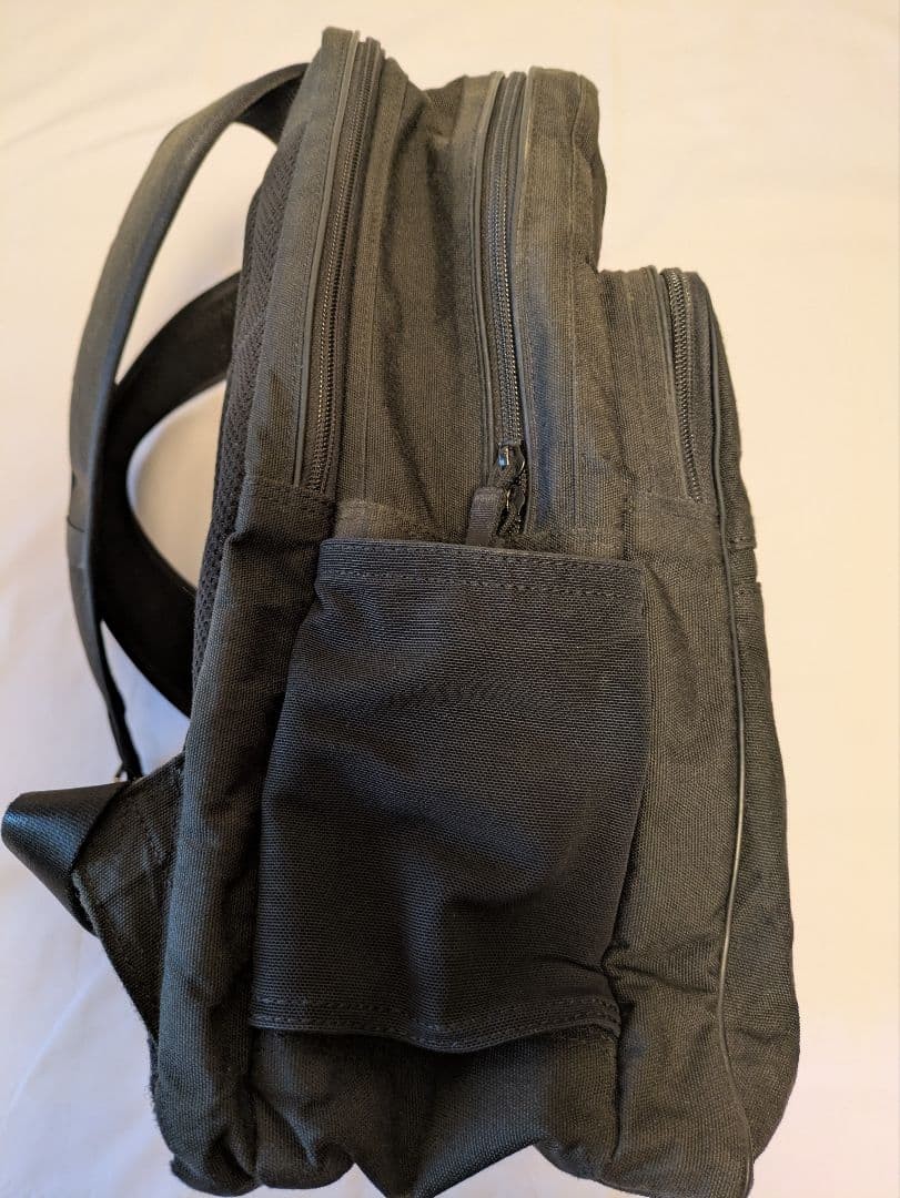 PORTER Black Nylon Backpack Multiple Pockets Used… - image 11