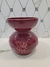 Dark Red Ceramic Amaryllis Bulb Forcing Vase