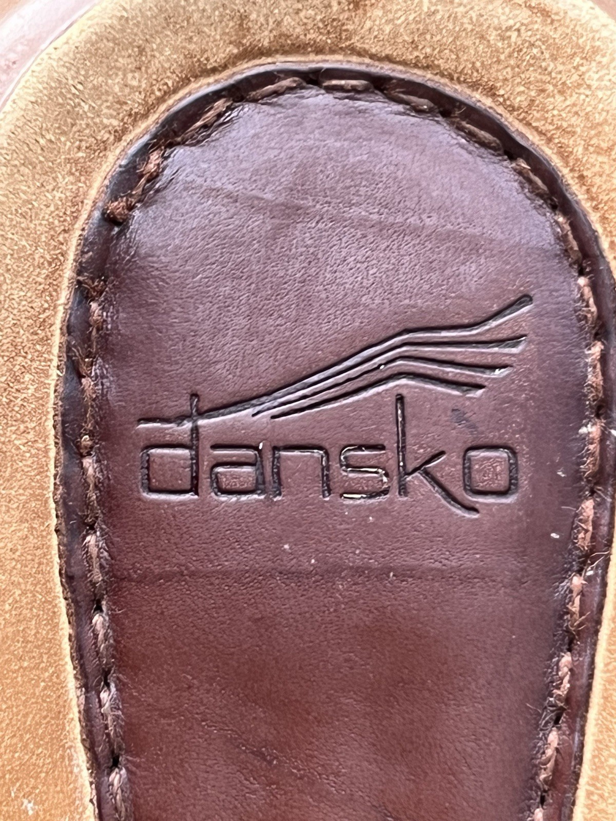 RARE Dansko brown leather perforated 2-strap platform slide sandals 8.5-9 / 39 image 8