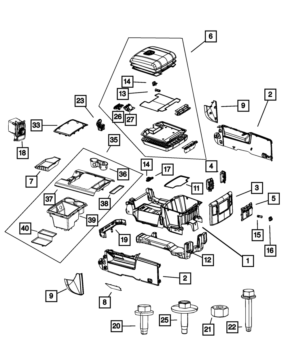 Genuine Mopar Console Panel Right 1NN16HL1AD