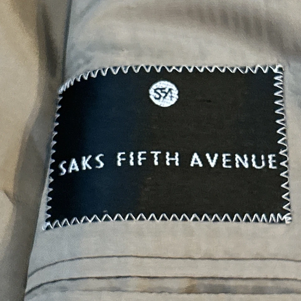 Mani By Giorgio Armani Blazer Mens 42L Grey Plaid Virgin Wool Sports Coat Jacket - Image 4 of 4