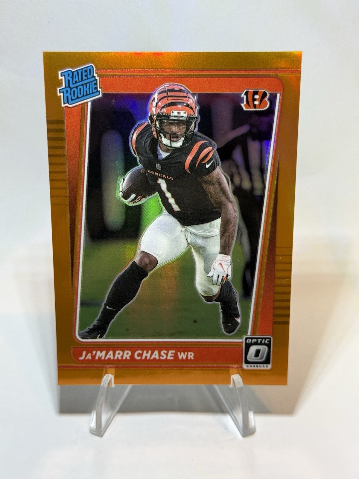 2021 Panini Donruss Optic Rated Rookie Ja'Marr Chase #207 Orange /199