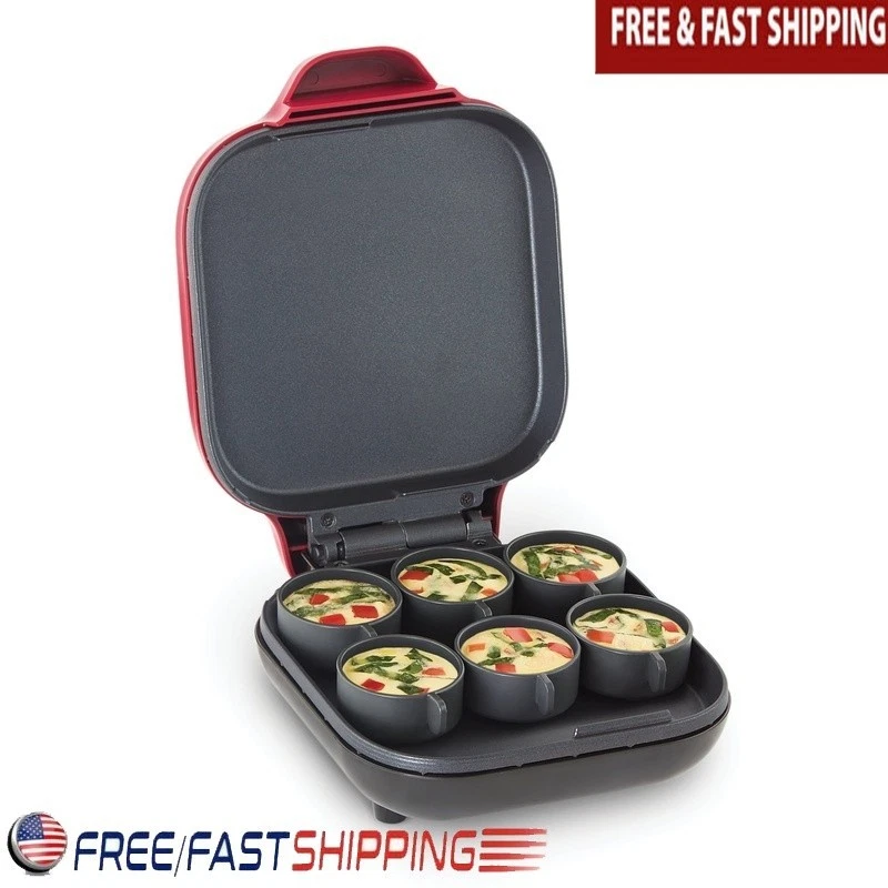 Egg Bite Maker 6 Silicone Cups Quick Meal Prep Protein on the Go Easy Cooking US