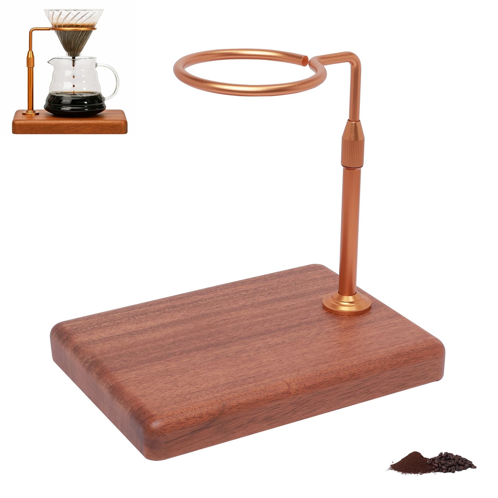 With Adjustable Stand & Wooden Base, Dripper Stand For...
