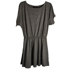 Jessica Simpson Womens Grey Dolman Sleeve Smocked Waist Mini Dress Size M