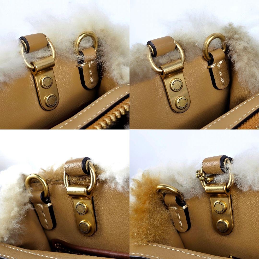 COACH Rogue 20 Patchwork Shearling Leather Should… - image 17