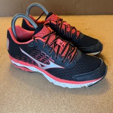 Mizuno Wave Inspire 11 Womens Size 6.5 Running Shoes Black Pink Silver Sneakers