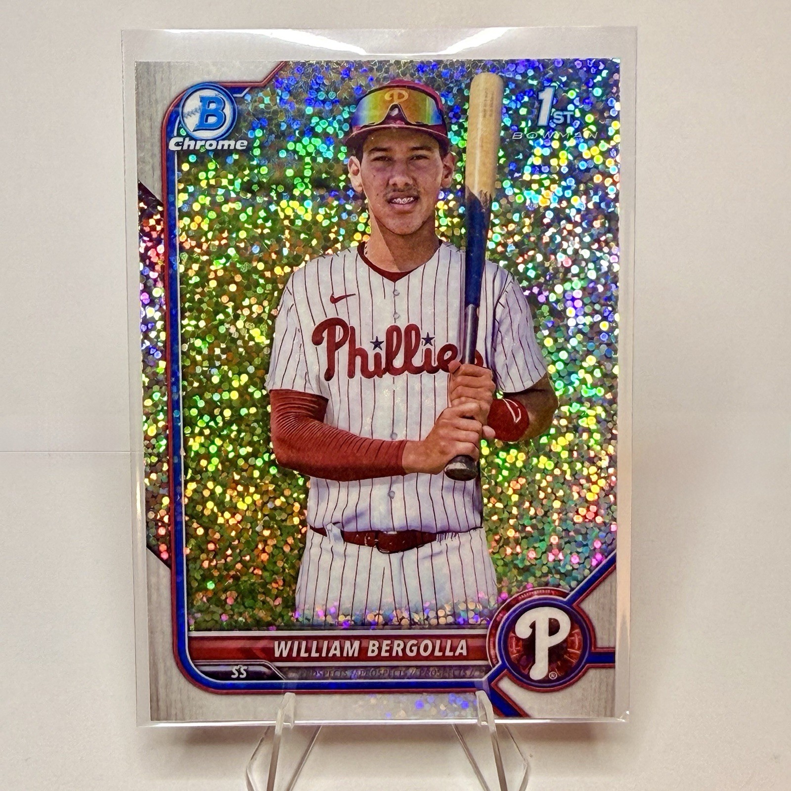 2022 Bowman Chrome - Prospects William Bergolla #BCP-159 Speckle Refractor /299
