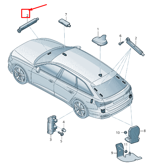 NOUVEL AMPLIFICATEUR D'ANTENNE AUDI A6 4A C8 4K9035225F ORIGINAL