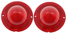 63-67 Corvette Red Tail Light Lens & 1958 Impala  (New Pair)