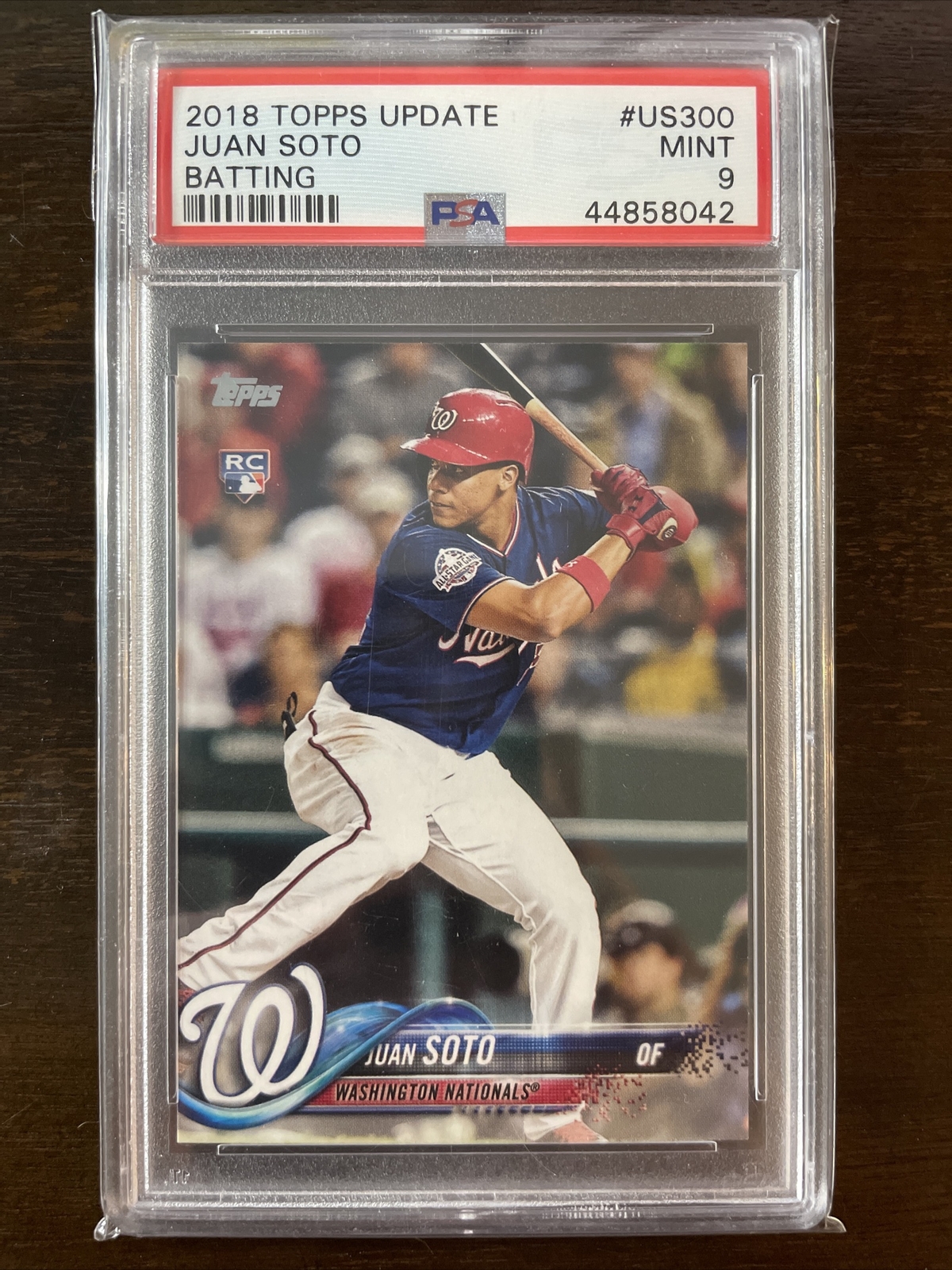 2018 Topps Update Juan Soto Rookie Card RC #US300 PSA 9 MINT Nationals RC PSA 9
