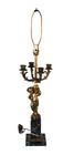 Antique Candelabra Cherub Table Lamp Marble Base