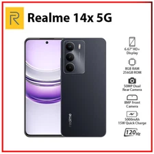 (New) Realme 14x 5G 8GB+256GB BLACK Dual SIM Global Ver. Android Cell Phone