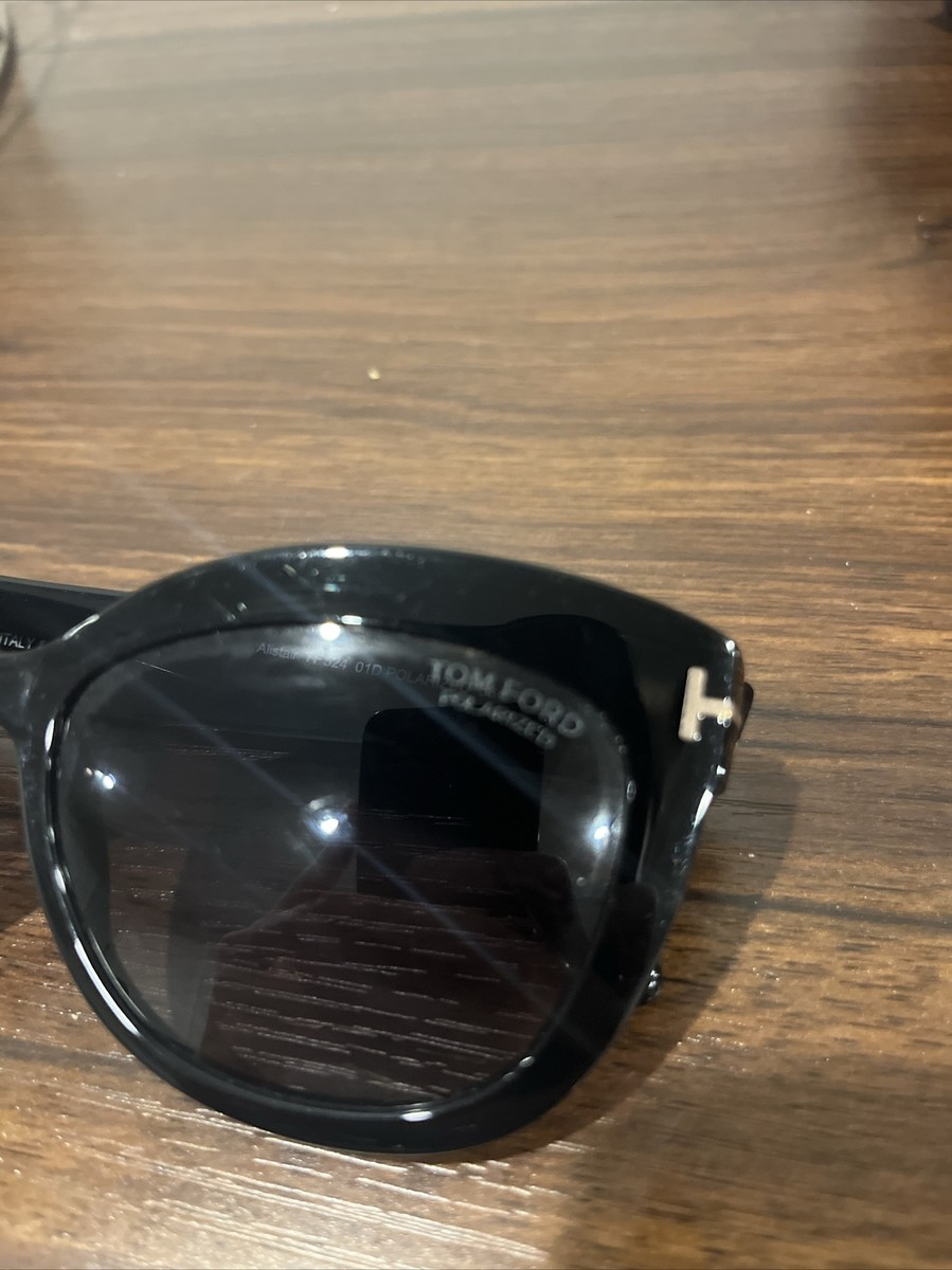 Tom Ford Alistair TF524 01D Women's Black Cat Eye Polarized