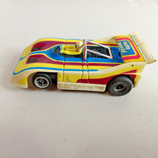 Aurora AFX PORSCHE 510K CAN AM 6 HO Slot car Yellow Driver Version Vintage