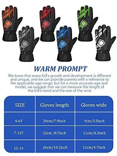 6 pares de guantes de invierno impermeables para niños guantes de esquí nieve 4-6 años lindos colores - Imagen 4 de 8