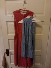 German-made Trachten Dirndl Dress Sz 8 Rose W/apron Fest Und Markt Ready