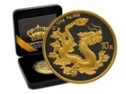 1 oz Silver China Dragon 2025 Dragon Gold Black Empire Edition Box CoA