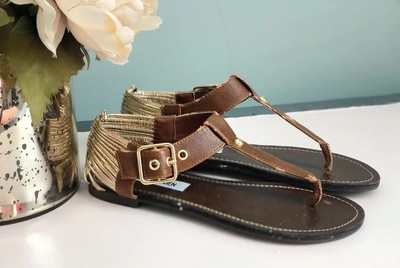 steve madden cognac leather sandals