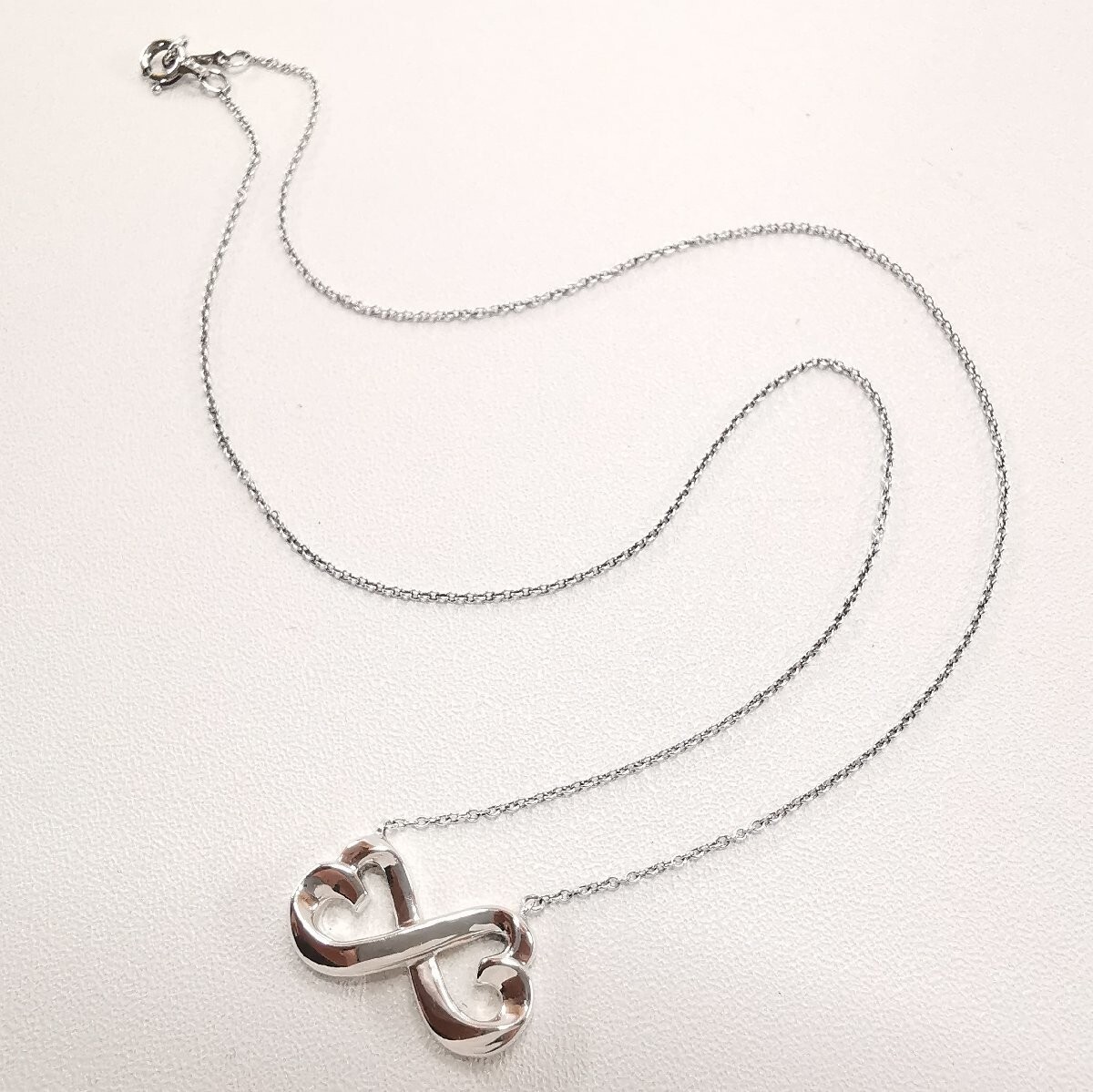 Paloma Picasso Tiffany & Co. Infinity Double Loving Heart Necklace