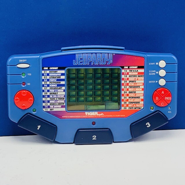 Jeopardy 1997 Tiger handheld video game electronic toy vintage