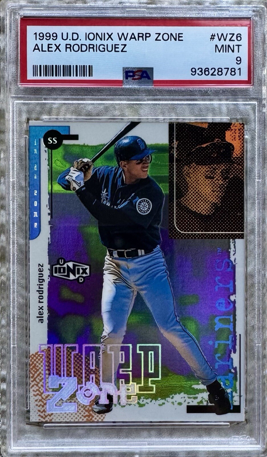 1999 UD IONIX WARP ZONE ALEX RODRIGUEZ PSA 9 POP 3 HIGHEST GRADED