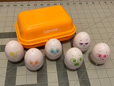 1993 Tomy Hide Squeak Eggs Shape Sorter Set Toddler Play Activity Toy COMPLETE
