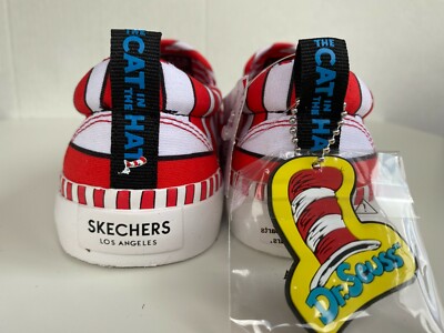 Skechers Dr. Seuss Sneakers Womens 5 Red White Stripe Cat in the